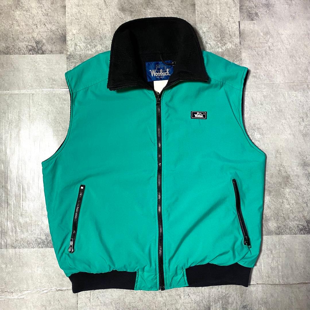 80s WOOLRICH ウールリッチ ウォームアップベスト 裏地フリース