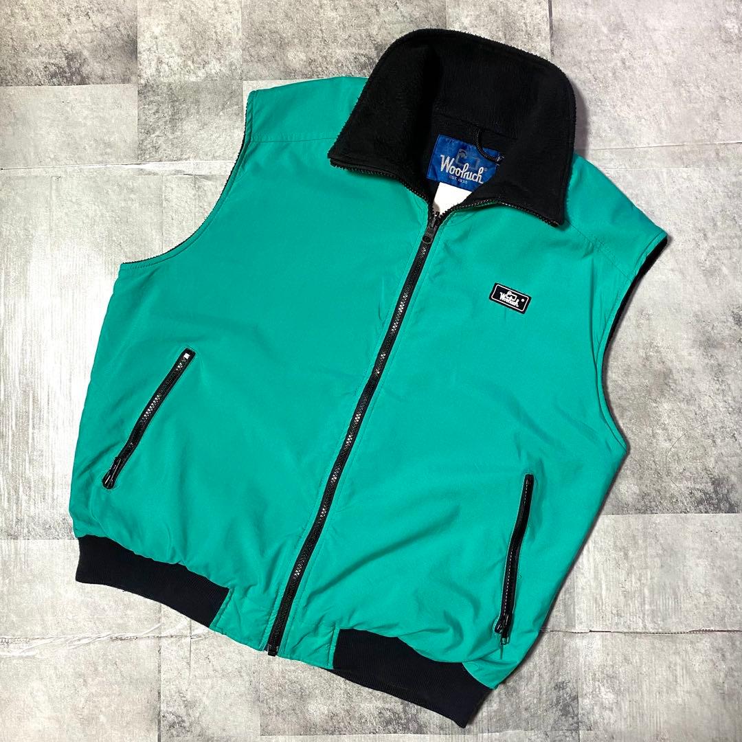 80s WOOLRICH ウールリッチ ウォームアップベスト 裏地フリース