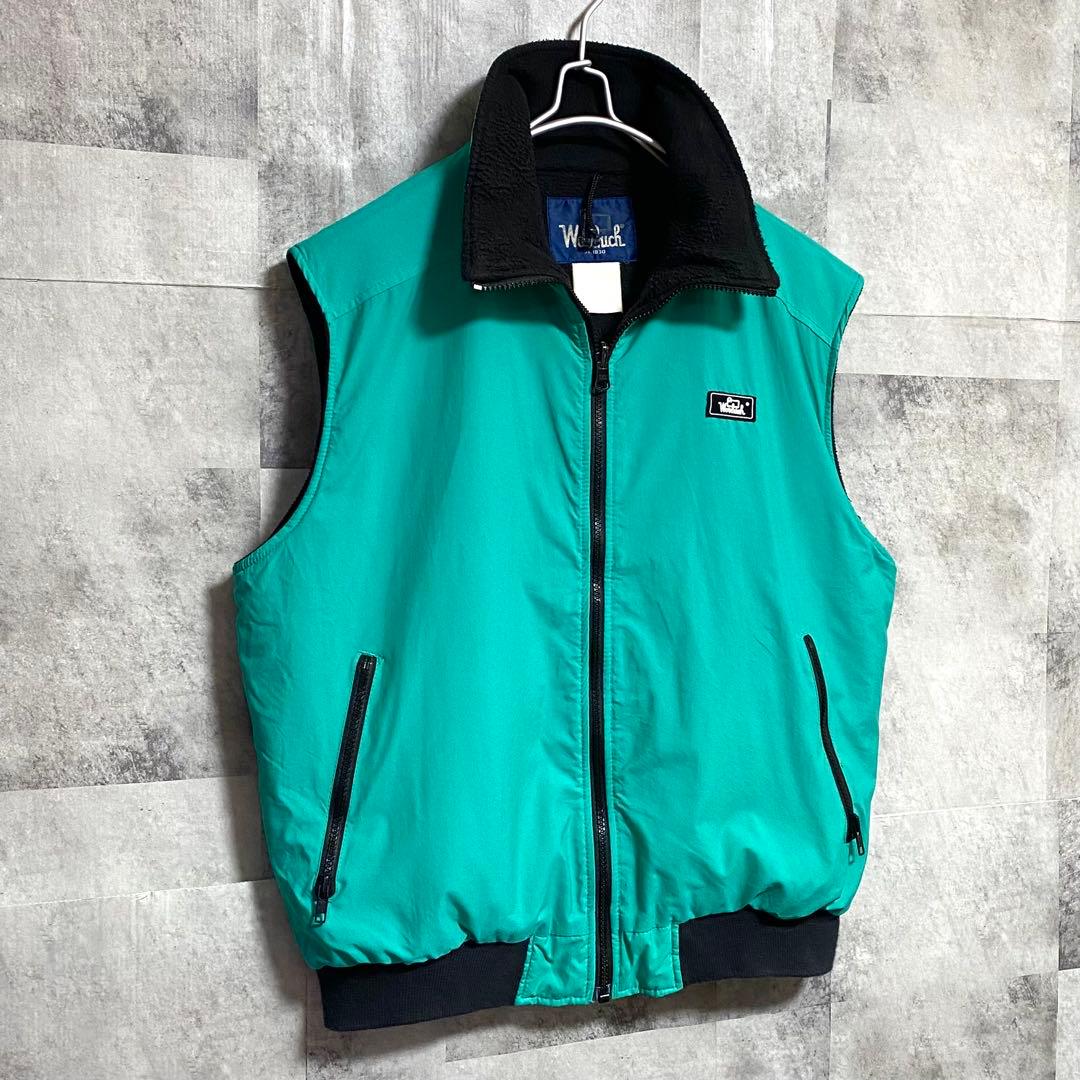 80s WOOLRICH ウールリッチ ウォームアップベスト 裏地フリース