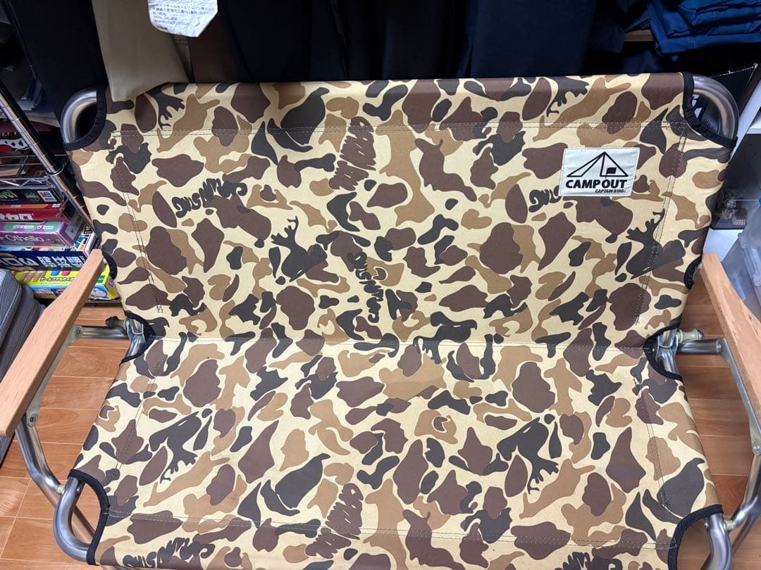 専用出品‼️廃盤品 CAPTAIN STAG アルミ背付ベンチ　ダックカモ