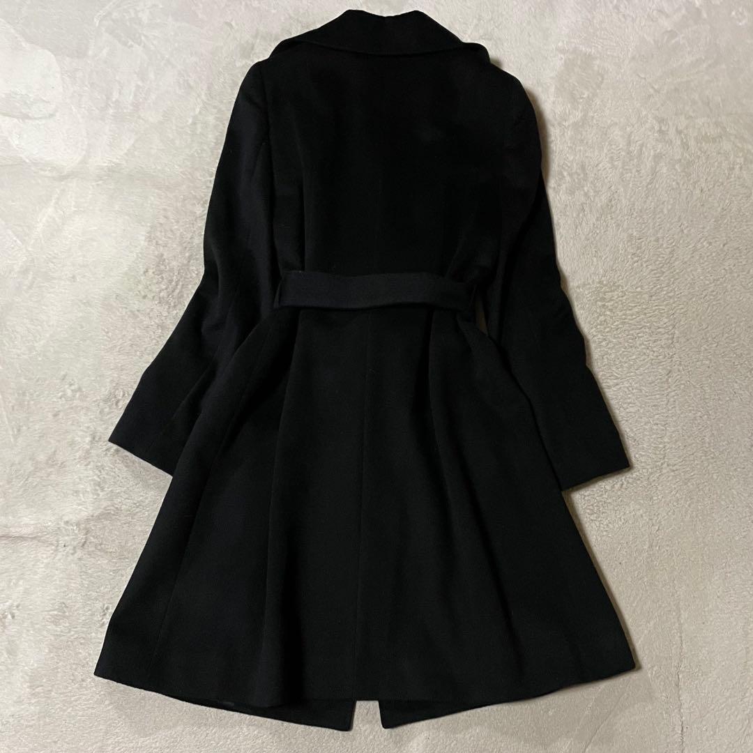 専用アナイ ANAYI カシミヤ混 ショールカラーベルテッドコート 36/S美品