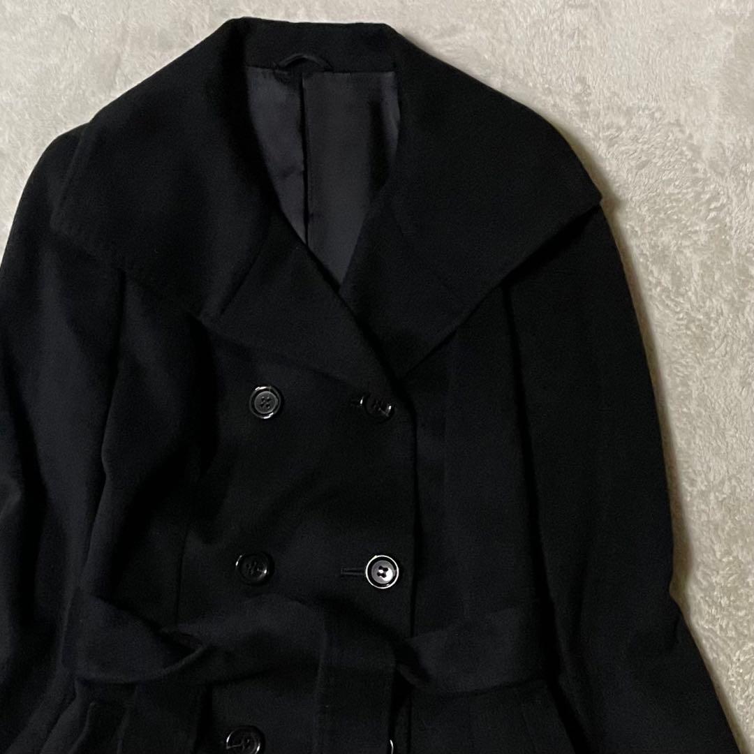 専用アナイ ANAYI カシミヤ混 ショールカラーベルテッドコート 36/S美品