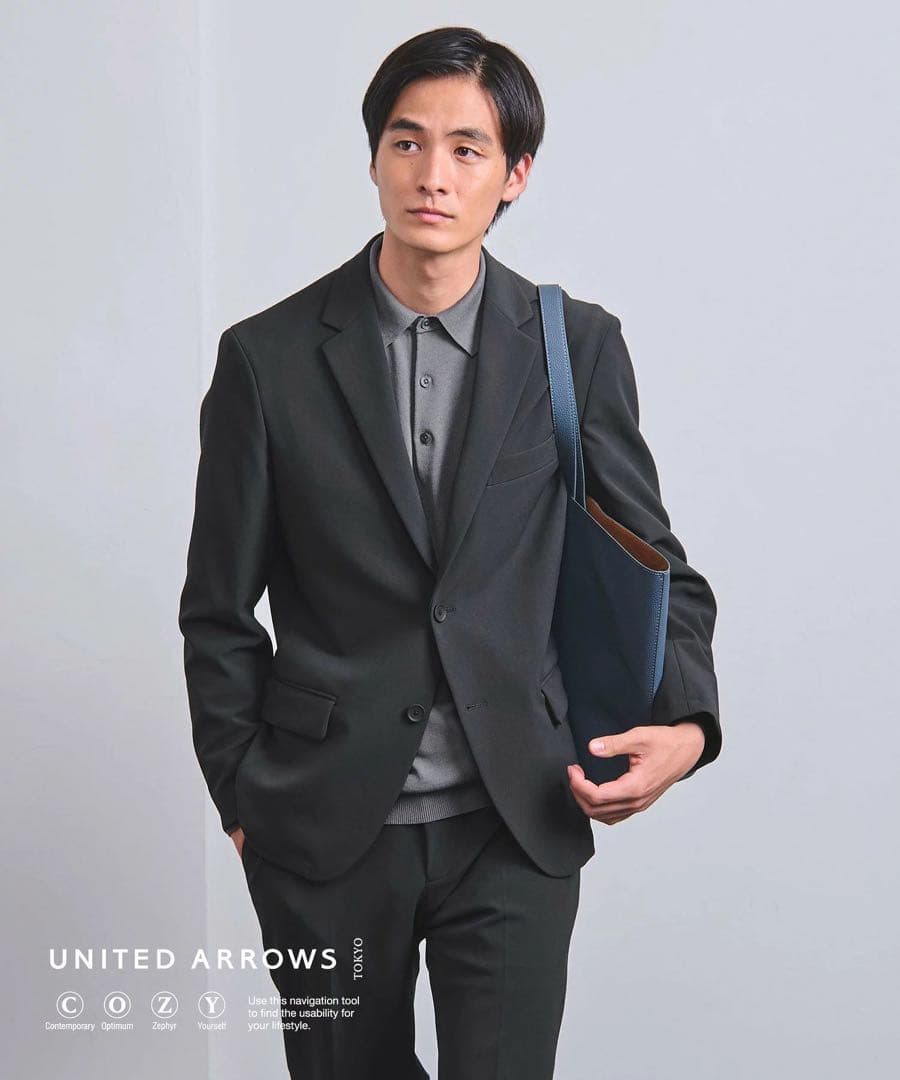 新品★洗濯可 テーラードジャケット 黒 UNITED ARROWS ¥35200