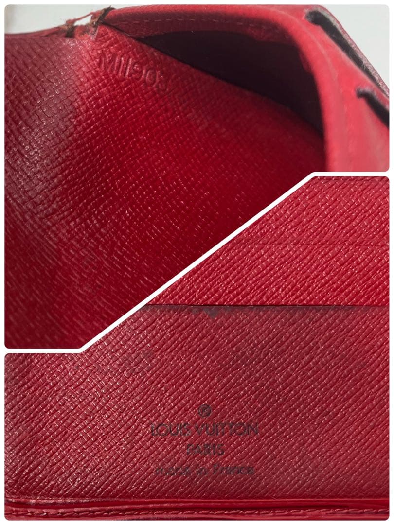 Louis Vuitton ケース　二つ折り　ウォレット　赤　財布