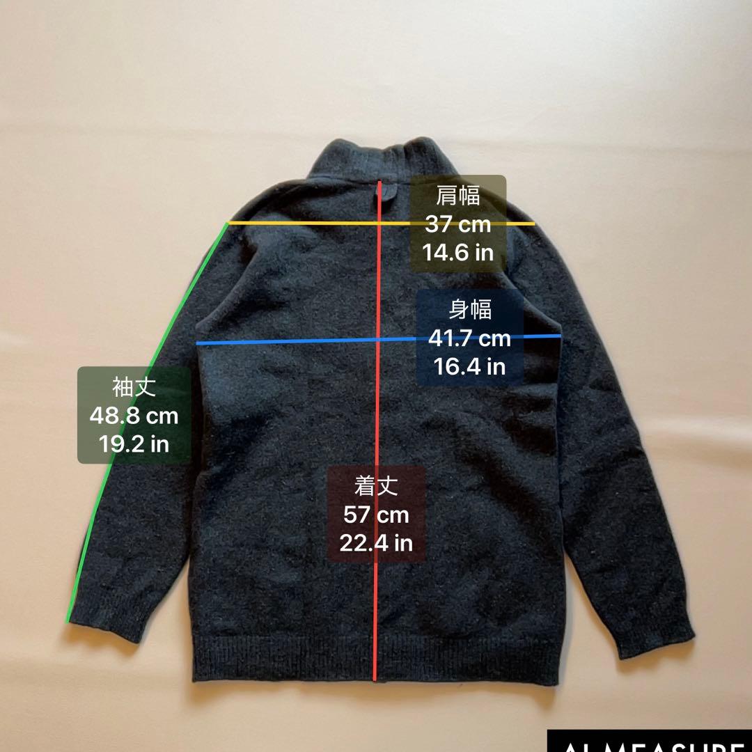 美品✨マーガレットハウエル　カシミヤシルク　ハイネックカーディガン　ポケット