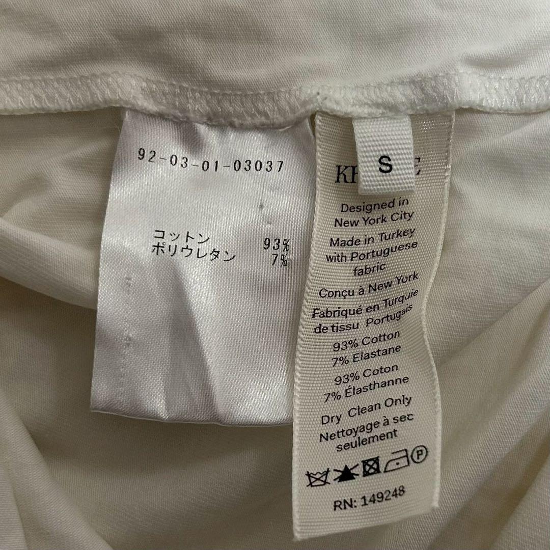 KHAITE（ケイト）サークルロゴ 白 半袖Tシャツ S レディース コットン