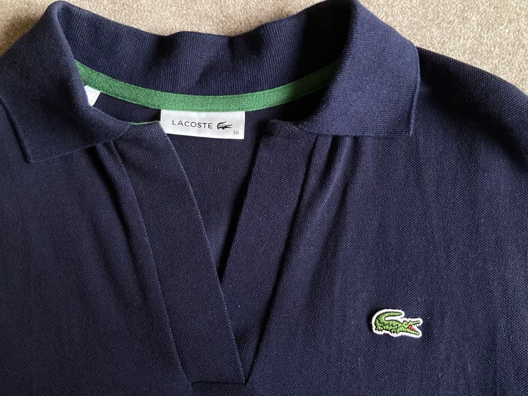 ラコステ　LACOSTE ドルマンスリーブスキッパーネックポロシャツ