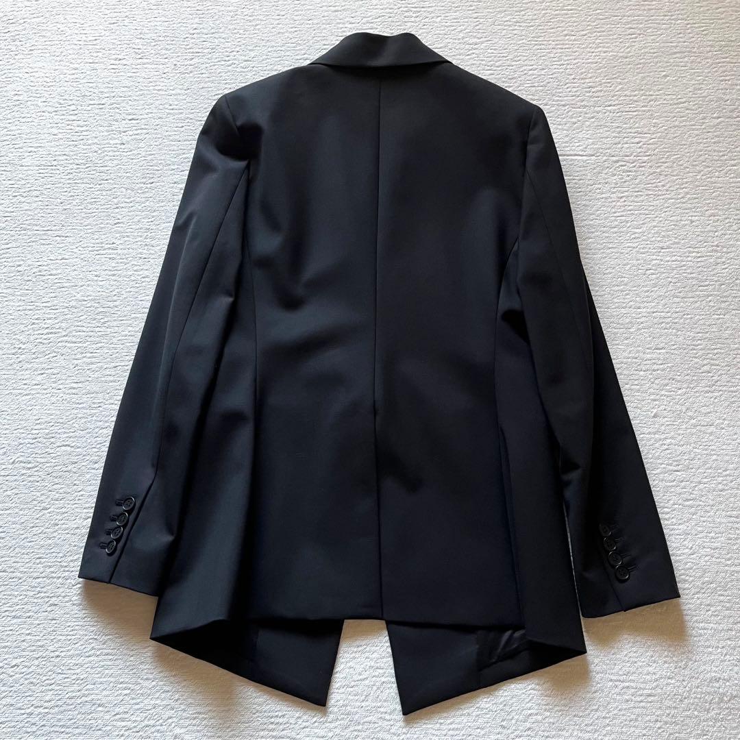 極美品 セオリー Theory テーラードジャケット 黒 M ピークドラペル