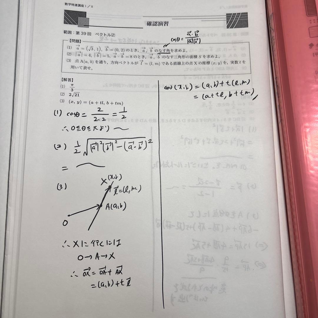 鉄緑会高1数学フルセット授業資料・板書ノート・テキスト・例題解き直しノート