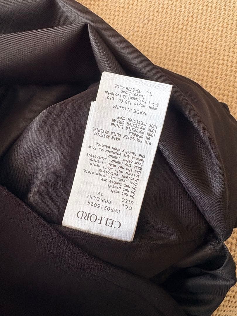 新品タグ付き2.6万円CELFORD刺繍襟2wayワンピース38セルフォードM