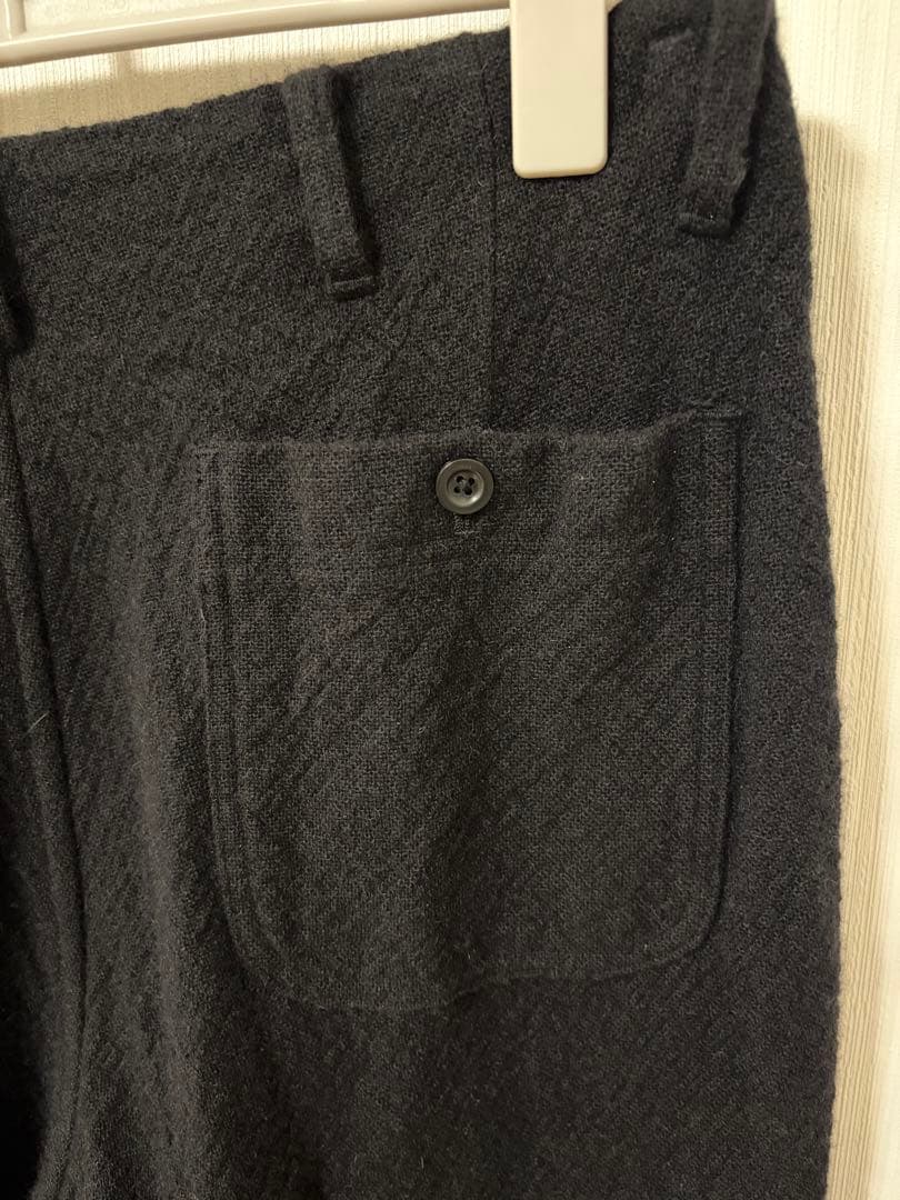 25aw HERILL リジッドカシミヤパンツ サイズ2 黒