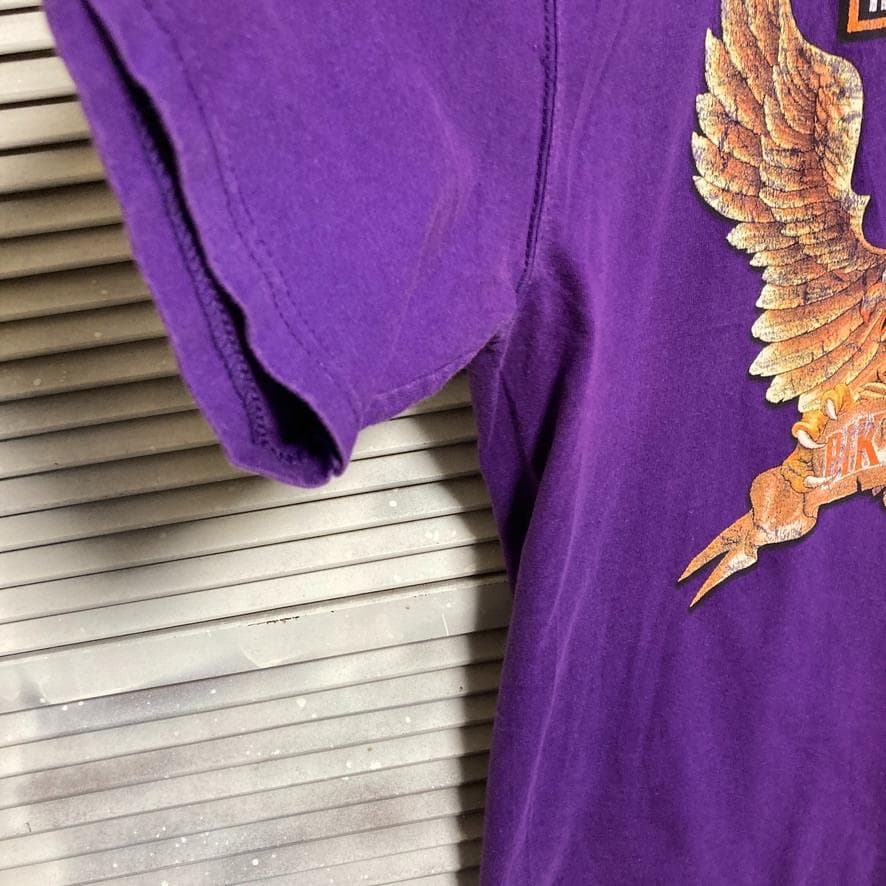 CBFH ハーレー Tシャツ ダビッドソン ファイヤ フレイム イーグル 紫