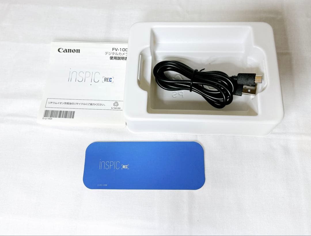 防水カメラ Canon iNSPIC REC FV-100 アソビカメラ　ブルー