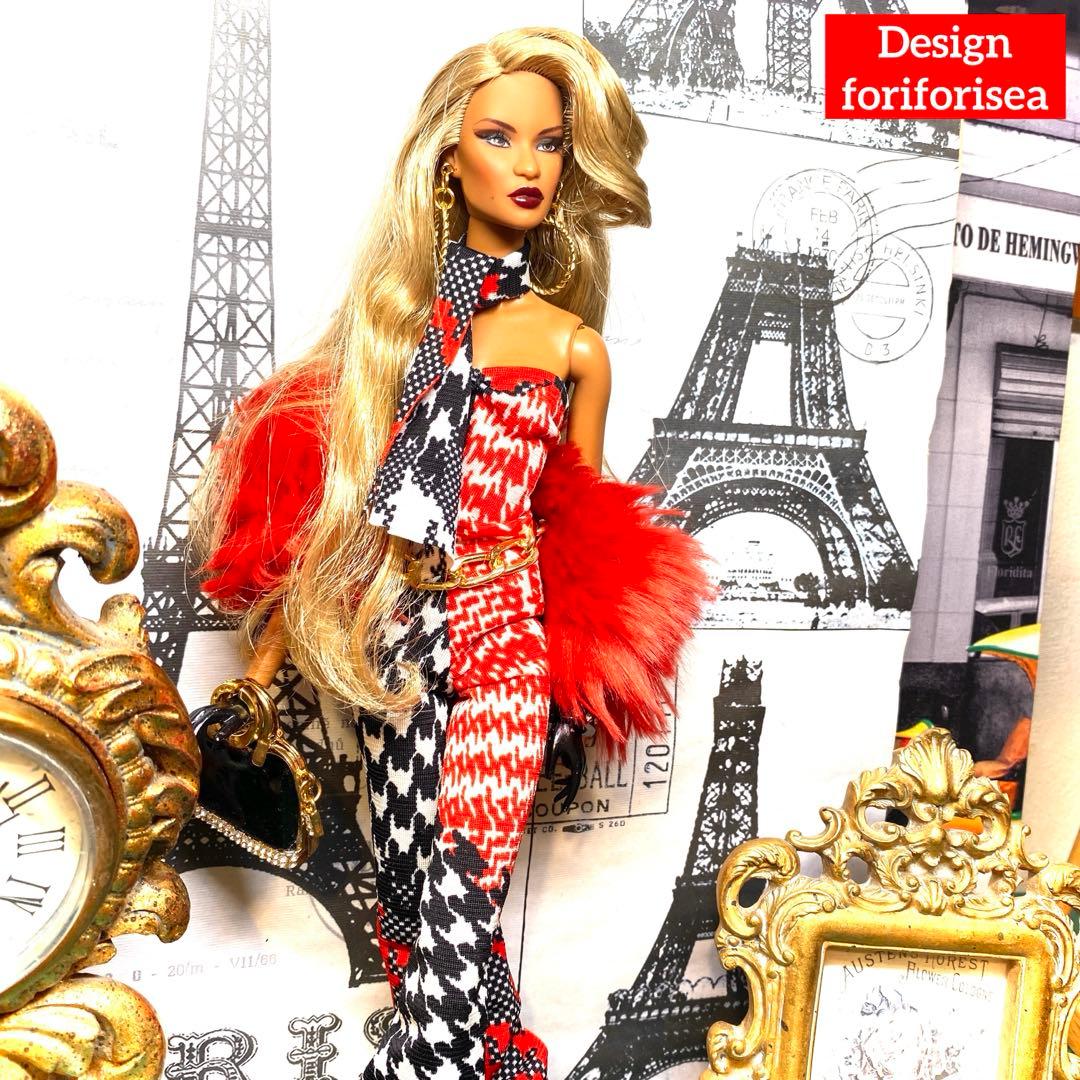RED♡BLACK★houndstooth gorgeous STYLE♡♡♡