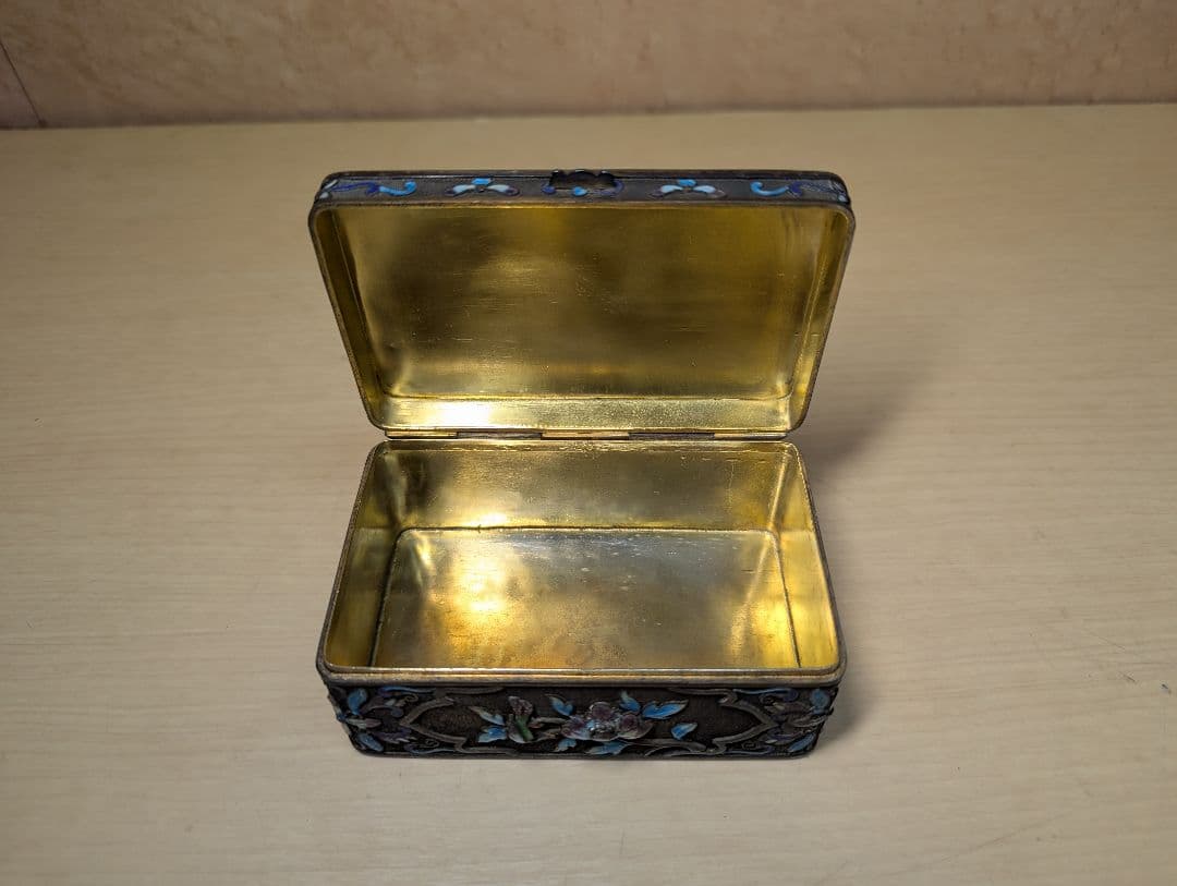 アンティーク 小物入れ 装飾ボックス Made in China Silver