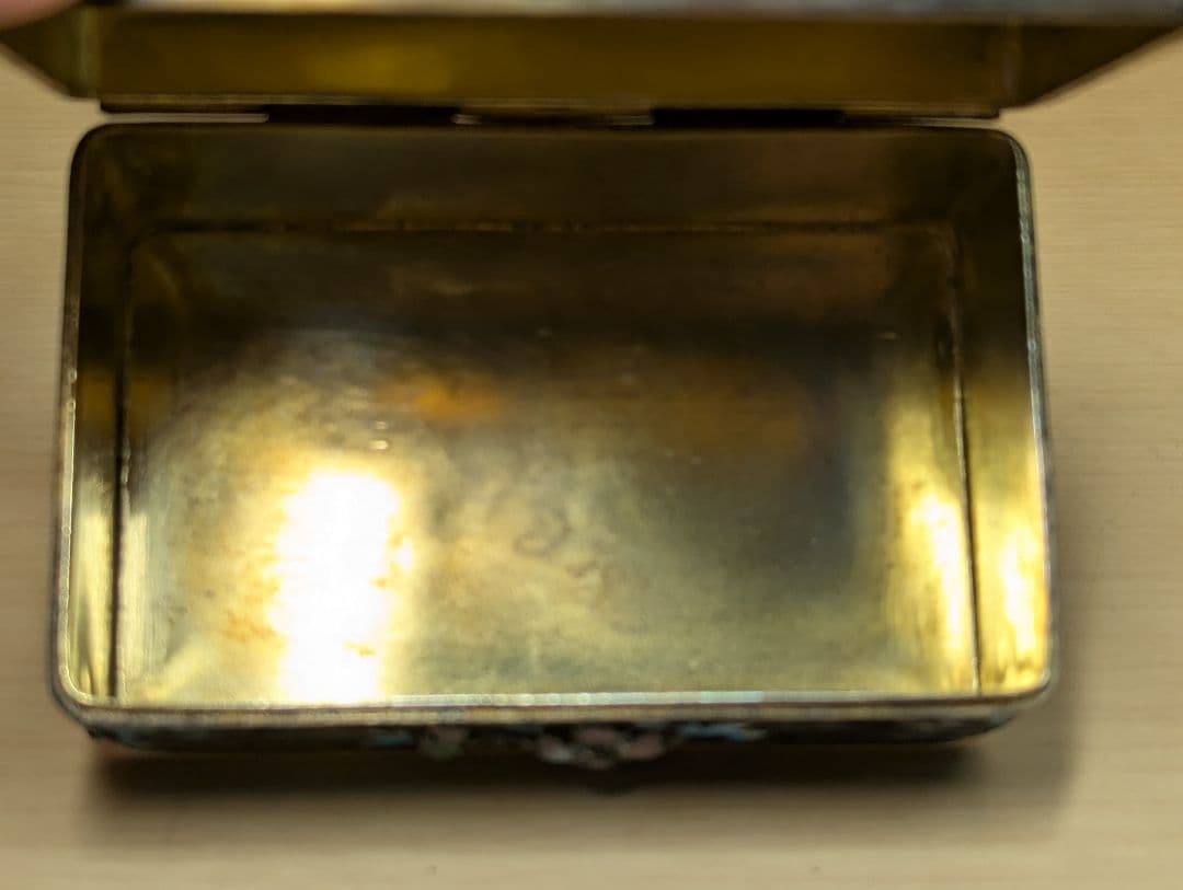 アンティーク 小物入れ 装飾ボックス Made in China Silver