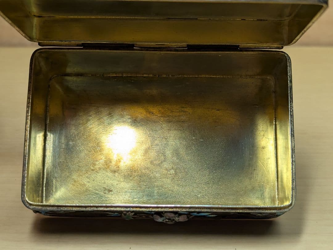 アンティーク 小物入れ 装飾ボックス Made in China Silver