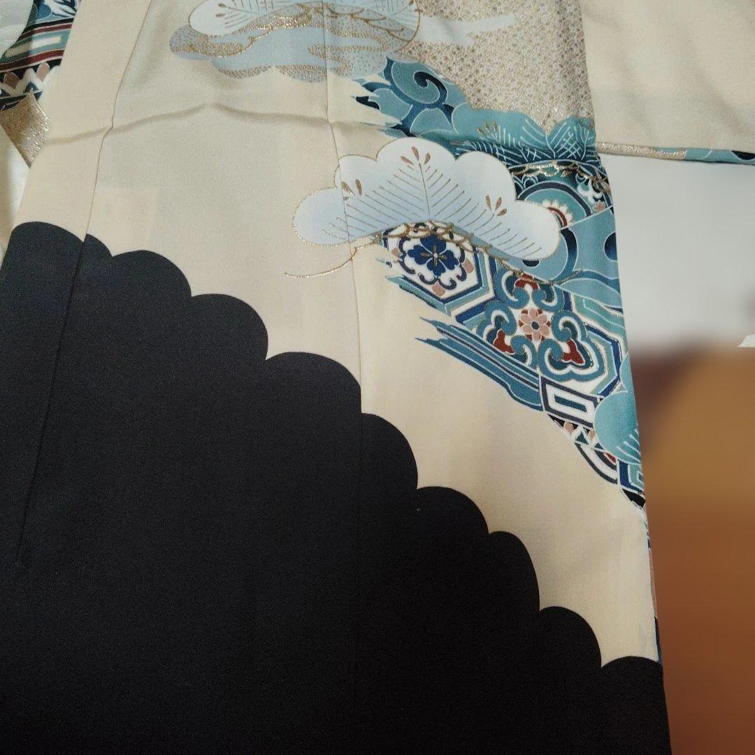 正絹高級　荒波を飛ぶ鷹　産着お宮参り　七五三　鷹刺繍 和装着物　男の子用値下げ