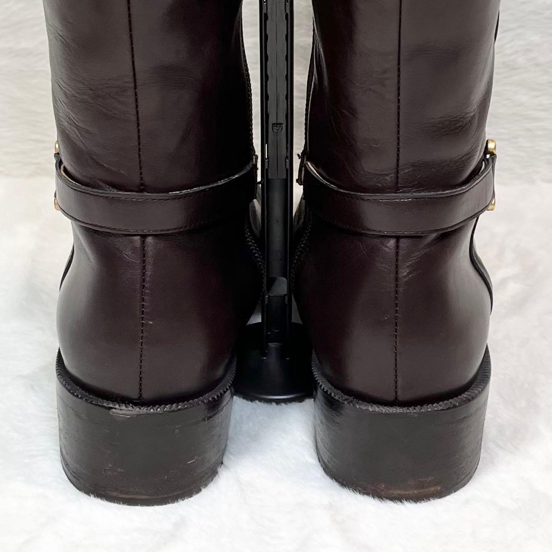 【未使用級】REGAL レディース ロングブーツ ダークブラウン 22.5cm