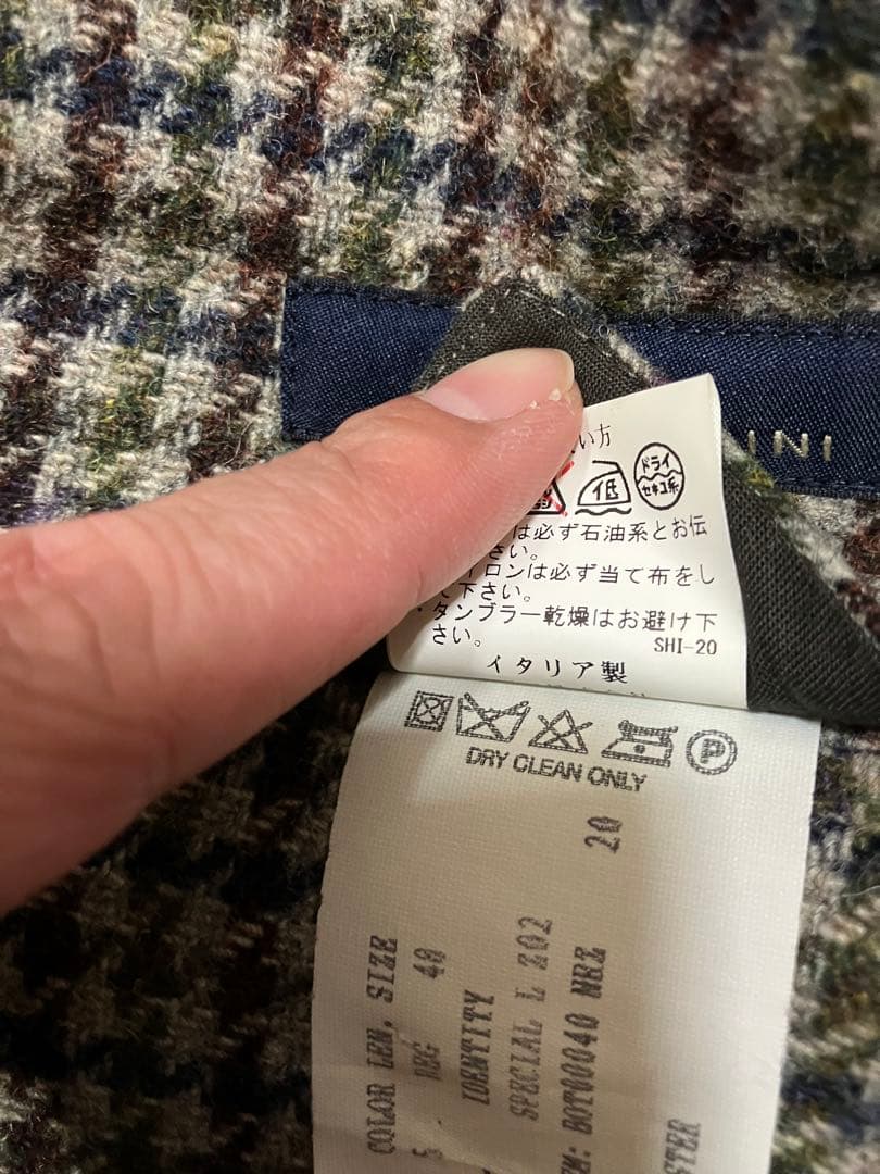 LARDINI チェック柄 テーラードジャケット