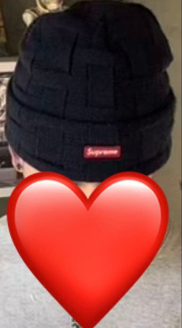 supreme \"BOX LOGO\"Basket Weave Beanie 美品