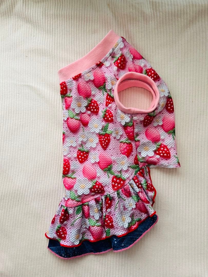 犬服ハンドメイド　タンクトップ(Ribon★(◕ᴗ◕✿)♪̆̈)