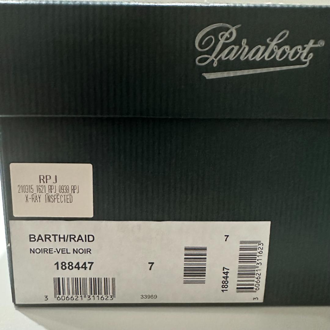 【極美品】paraboot UK7 26cmスエード黒 箱、正規品証明有
