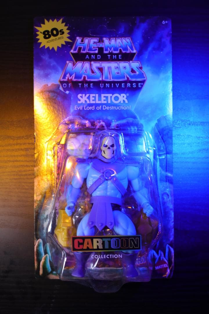 スケルター,Motu, カートゥーン14cm, ヘッド2種＋武器2種品未開封