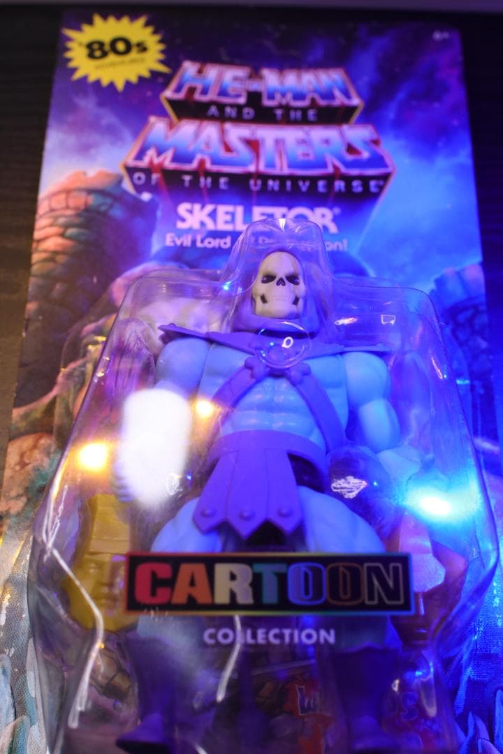 スケルター,Motu, カートゥーン14cm, ヘッド2種＋武器2種品未開封