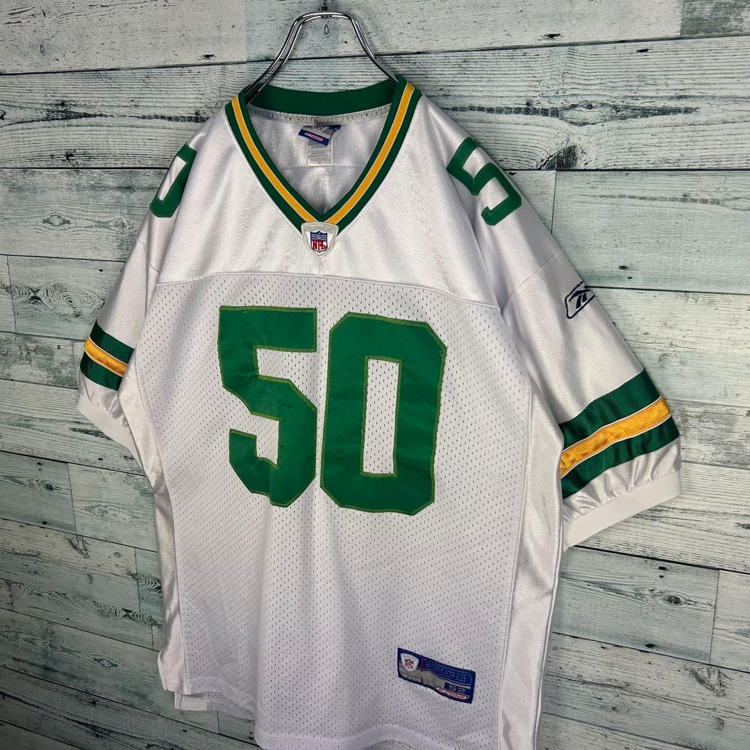 リーボック NFL 全刺繍 パッカーズ アメフトゲームシャツ XL 5514