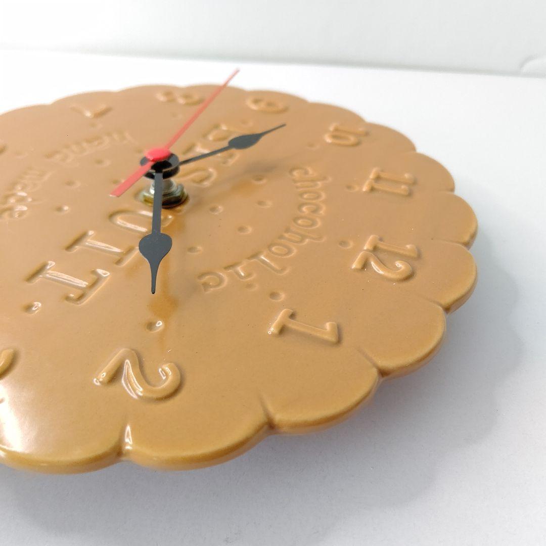 チョコホリック　ビスケット　極美品　ハンドメイド　陶器製　掛け時計　希少　レア