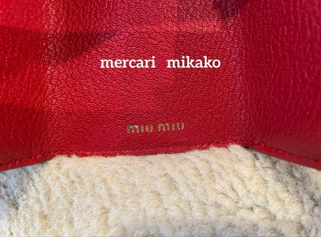 miumiu 新品レア廃盤 ラブレター ハート 三つ折 コンパクト 財布