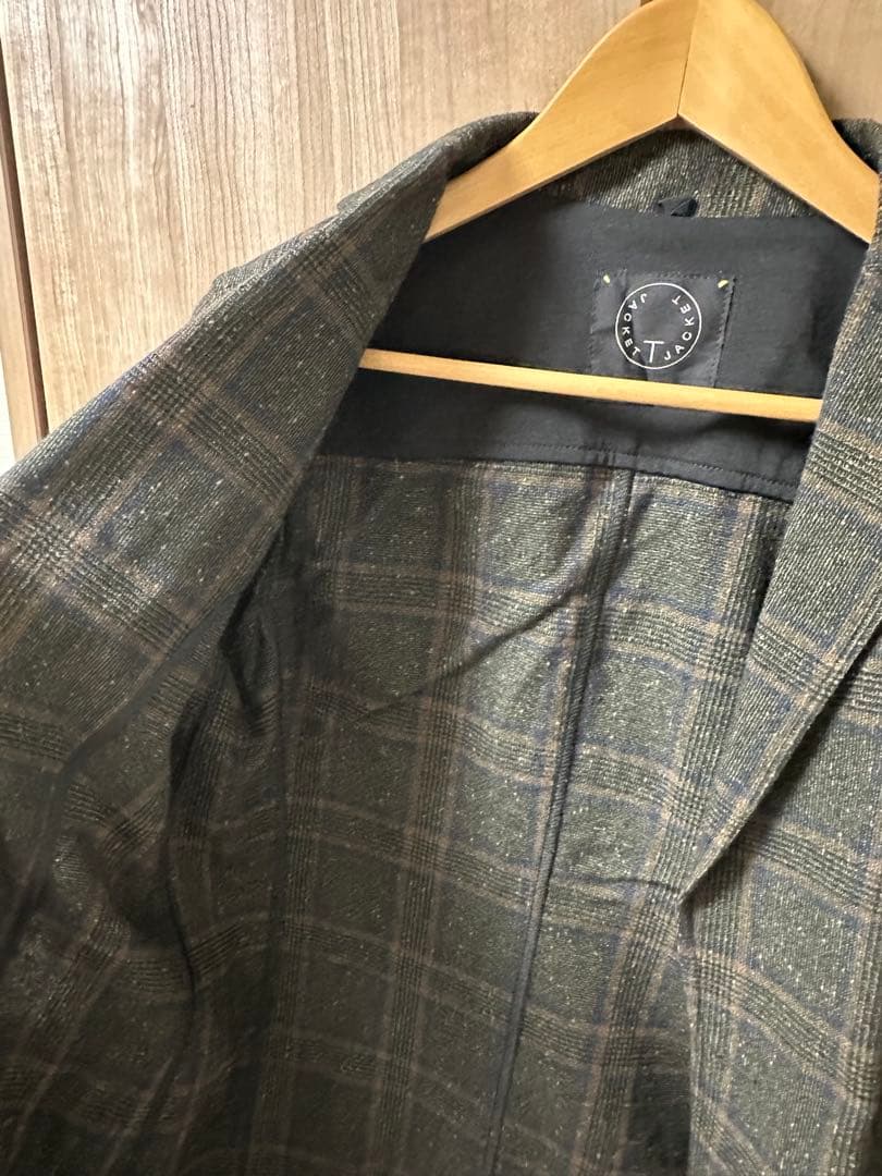 【ほぼ未着用】T-JACKET テーラードジャケット Lサイズ ブラウン