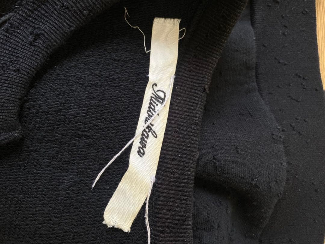 Midorikawa ZIP-UP VEST ダメージ加工 スウェット ベスト