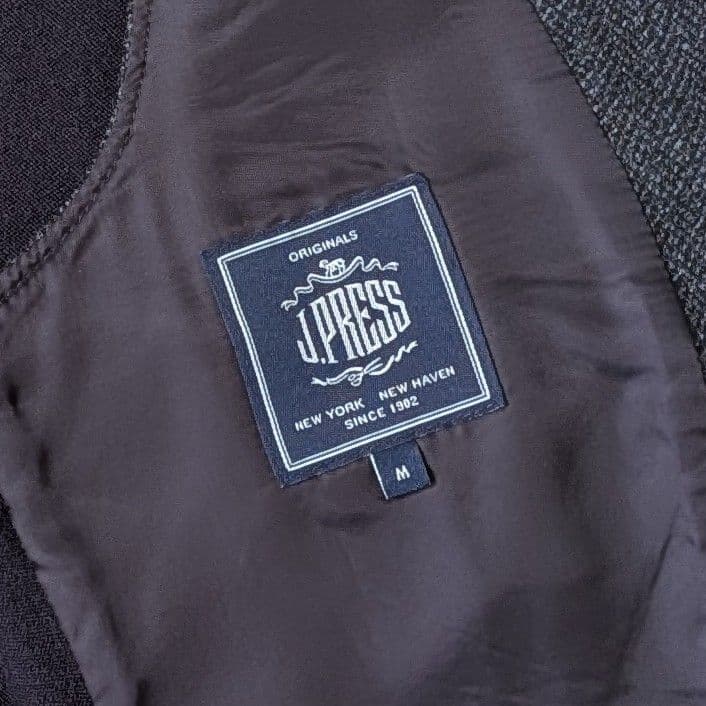 J.PRESS 　Lovat　ツイードベスト 　くるみボタン　ネイビー