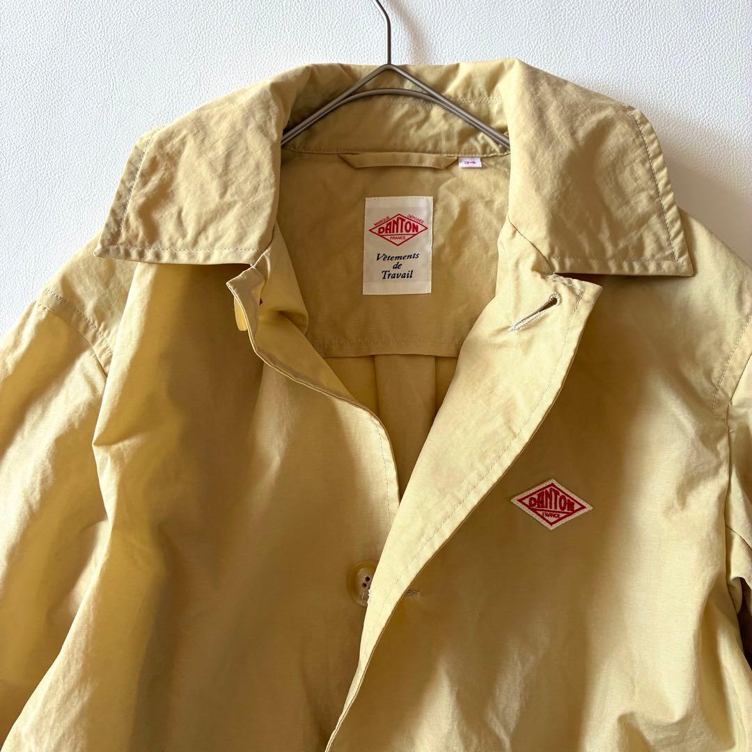 極美品✨ダントン　近年モデル　ナイロンタフタ ステンカラーコート　ベージュ