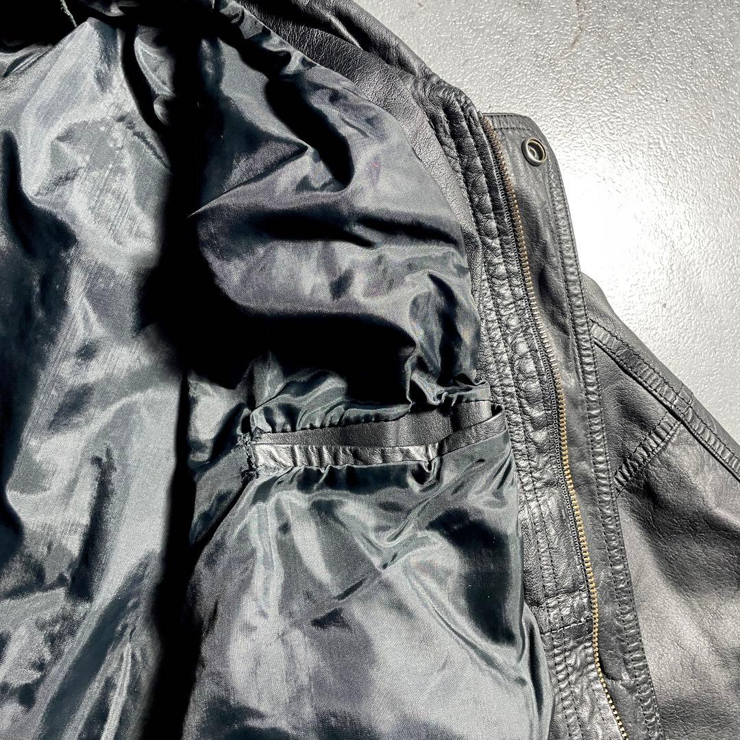 超希少✨️ FIDELITY A-2 フライトジャケット レザー 本革 黒 XL