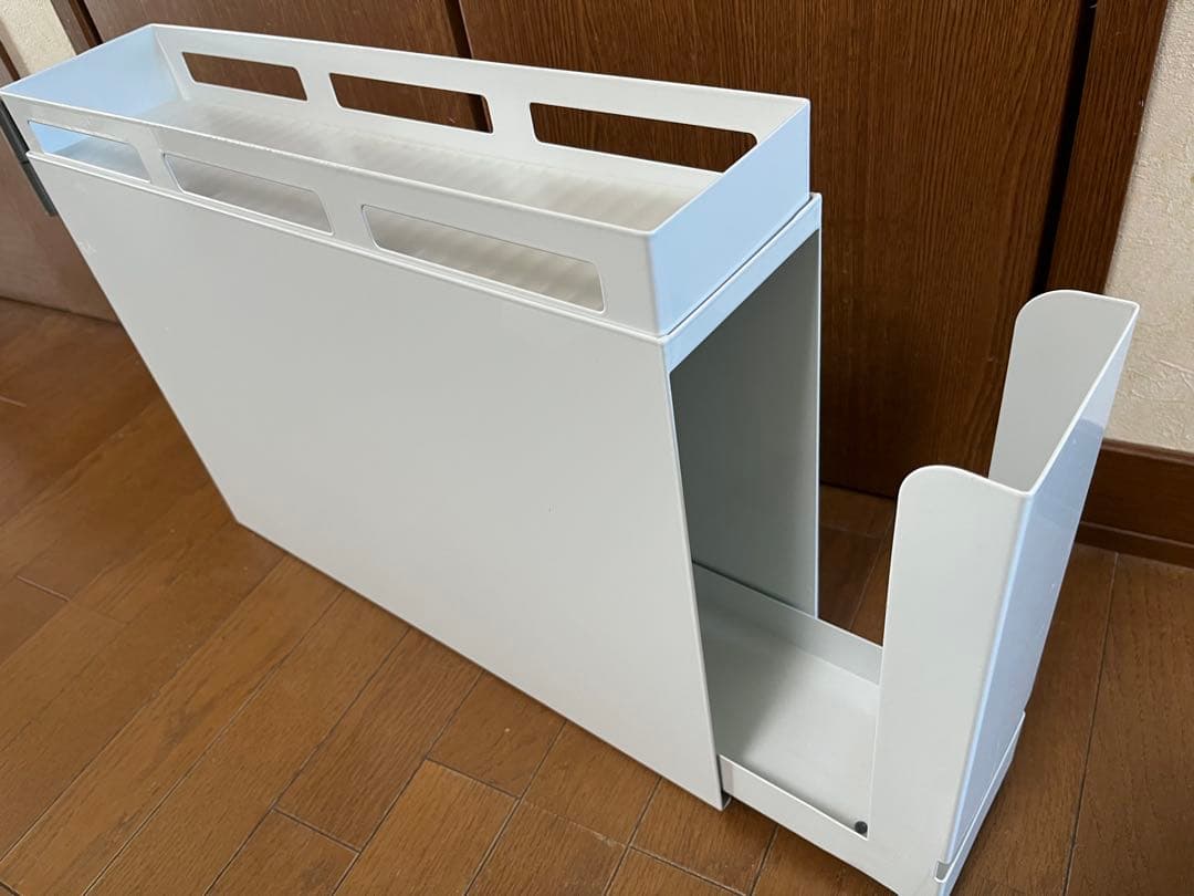 隠せる調味料ラック　引き出し式 おしゃれキッチン収納　コンロ周り収納