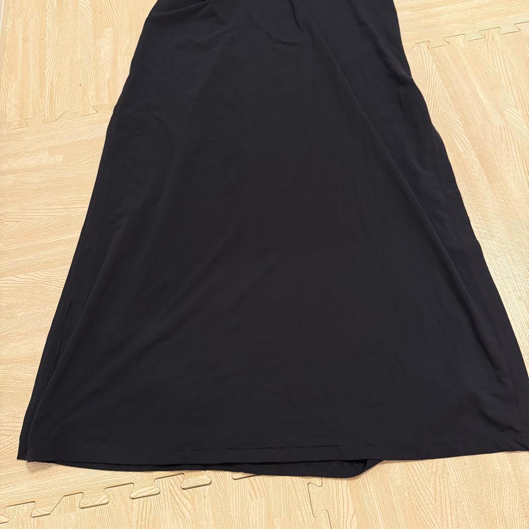 FENDI JEANS フェンディ ポロワンピース ロゴ 黒 マキシ丈 半袖 R