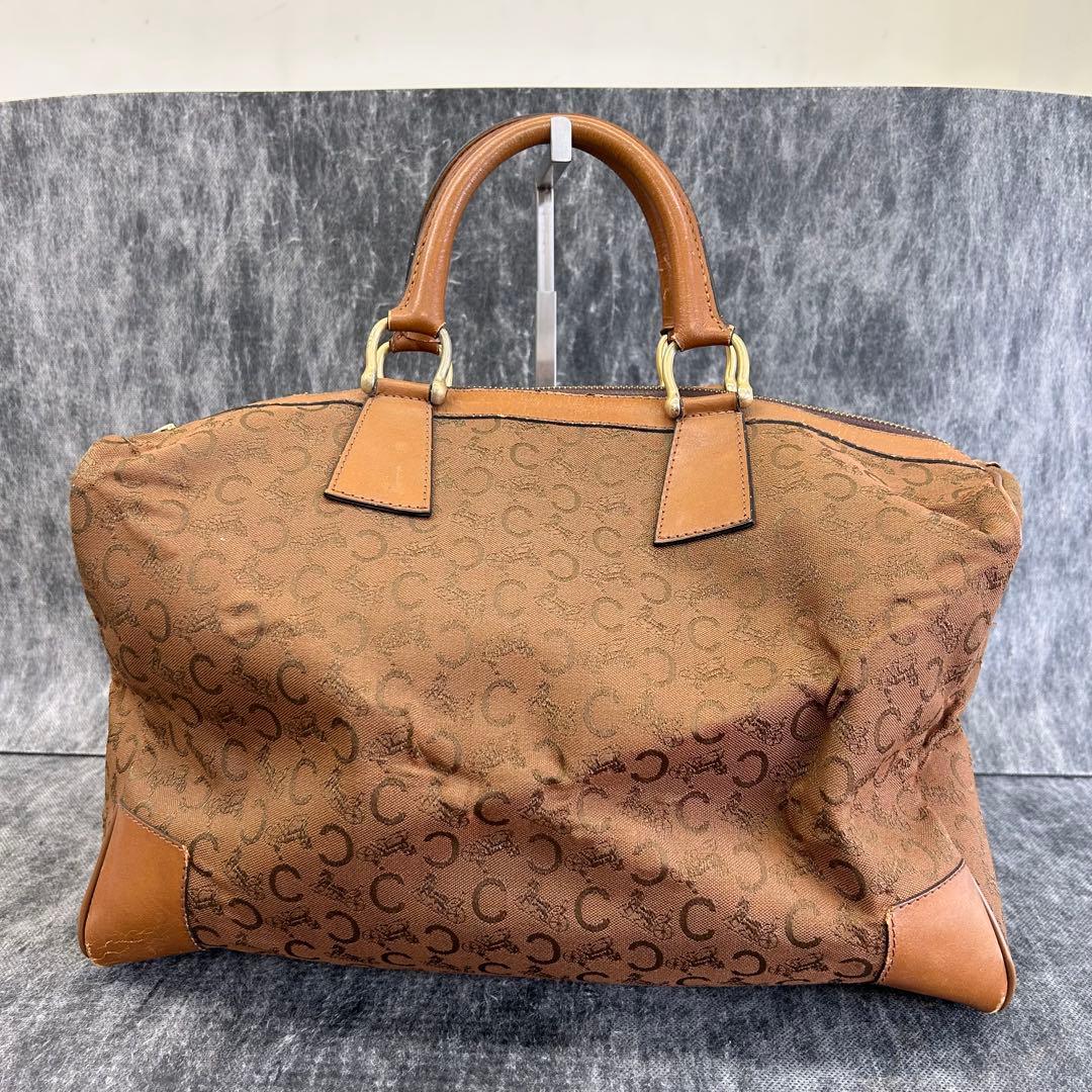 オールド セリーヌ CELINE Cサルキー ボストンバッグ　ハンドバッグ　茶