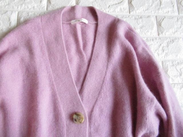 plage プラージュ 定価3.3万 きれい色 ロング ニット カーデ ピンク