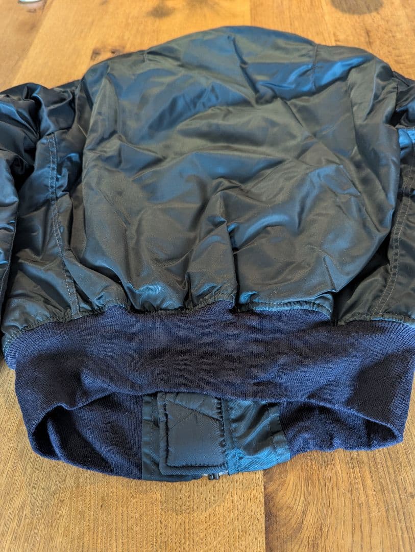 ALPHA MA-1USA製 タグ付未使用品 Mサイズ ネイビー グランドクルー