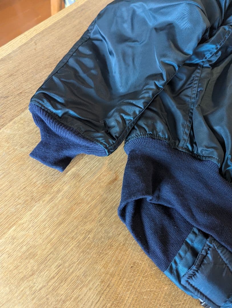 ALPHA MA-1USA製 タグ付未使用品 Mサイズ ネイビー グランドクルー