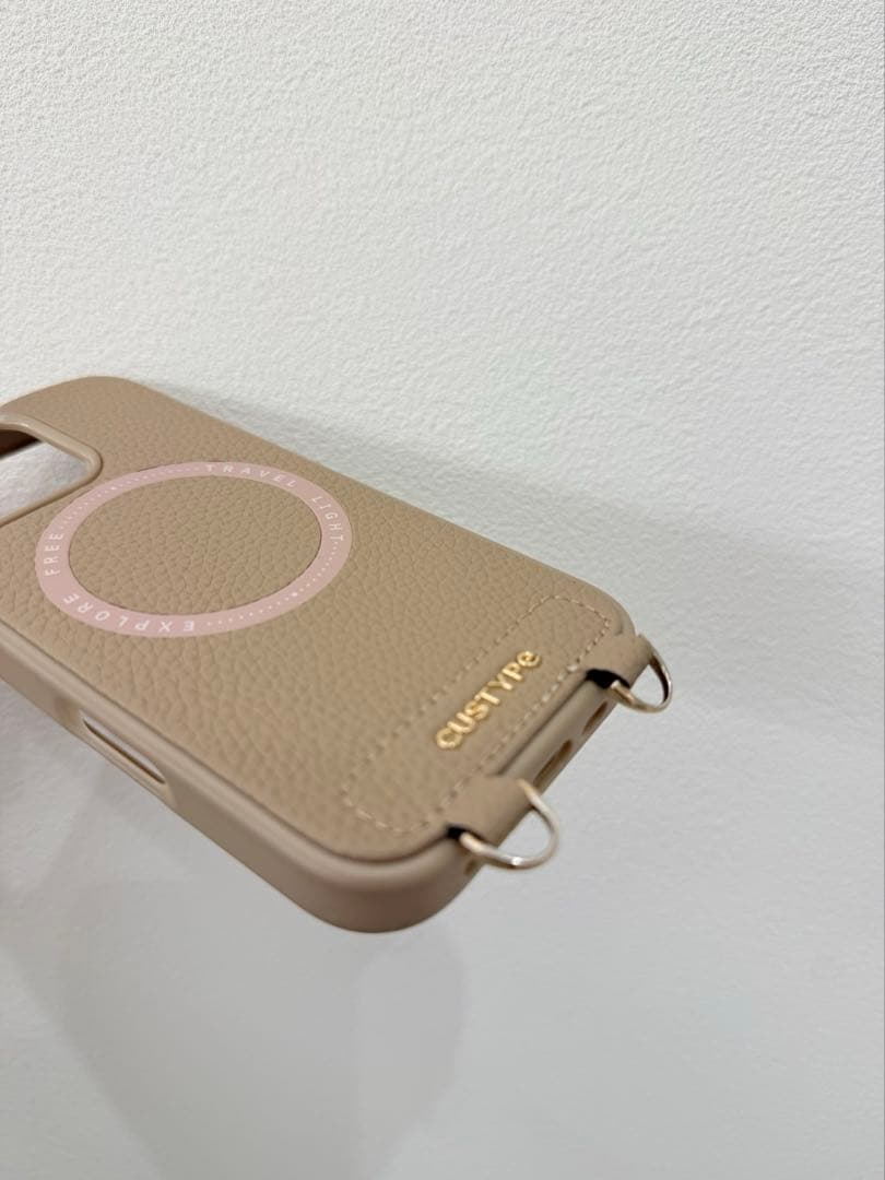 【16pro】CUSTYPE ハート iPhoneケース トープ ベージュ