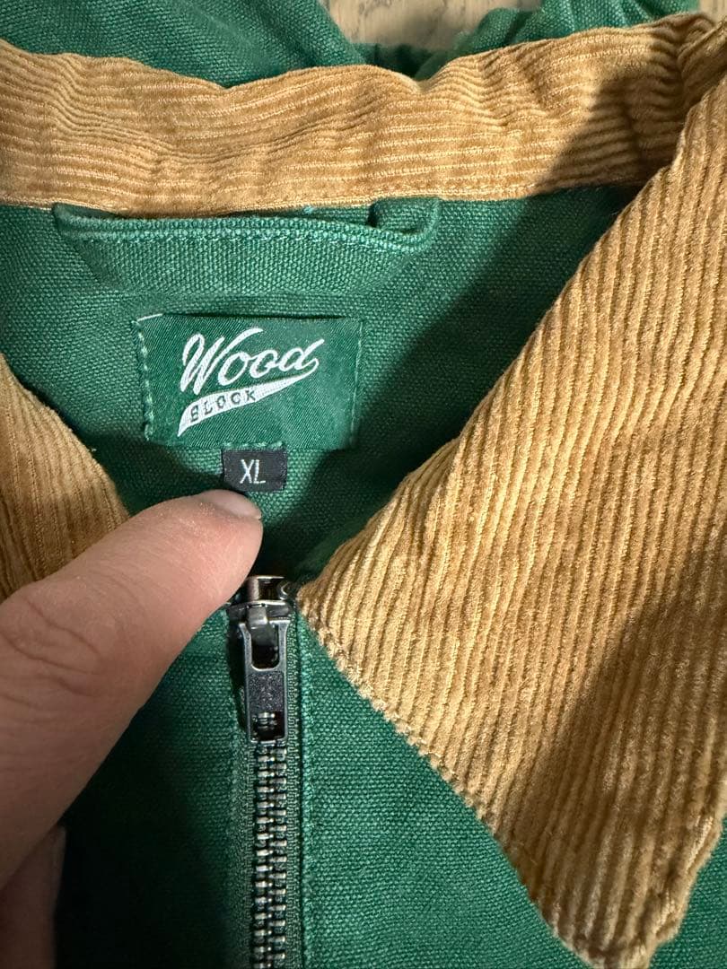 ジャケット・アウター WOODBLOCK WIDE SLEEVE DUCK JACKET GREEN
