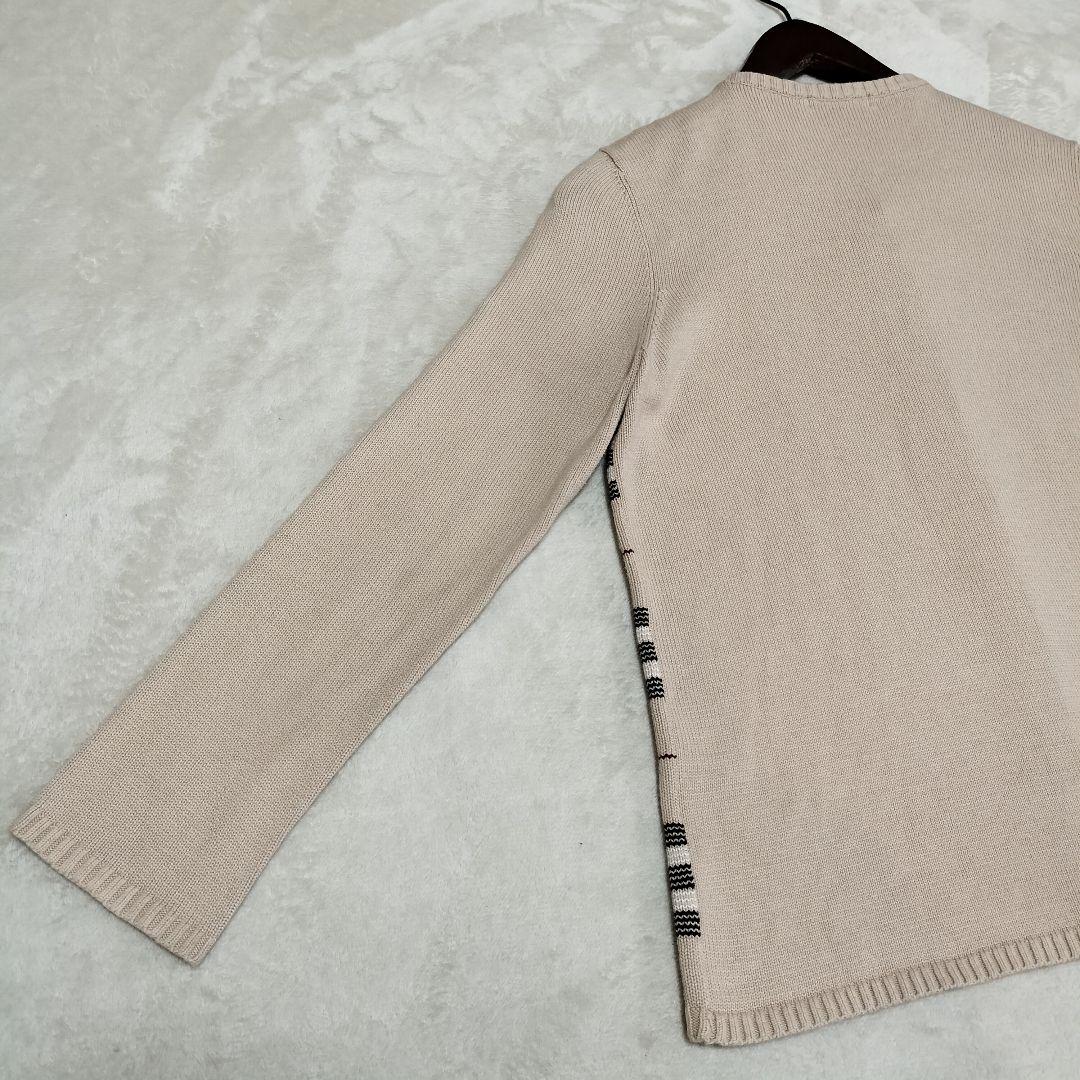 BURBERRY　ノバチェック　コットンニットカーディガン　玉虫色釦　2サイズ