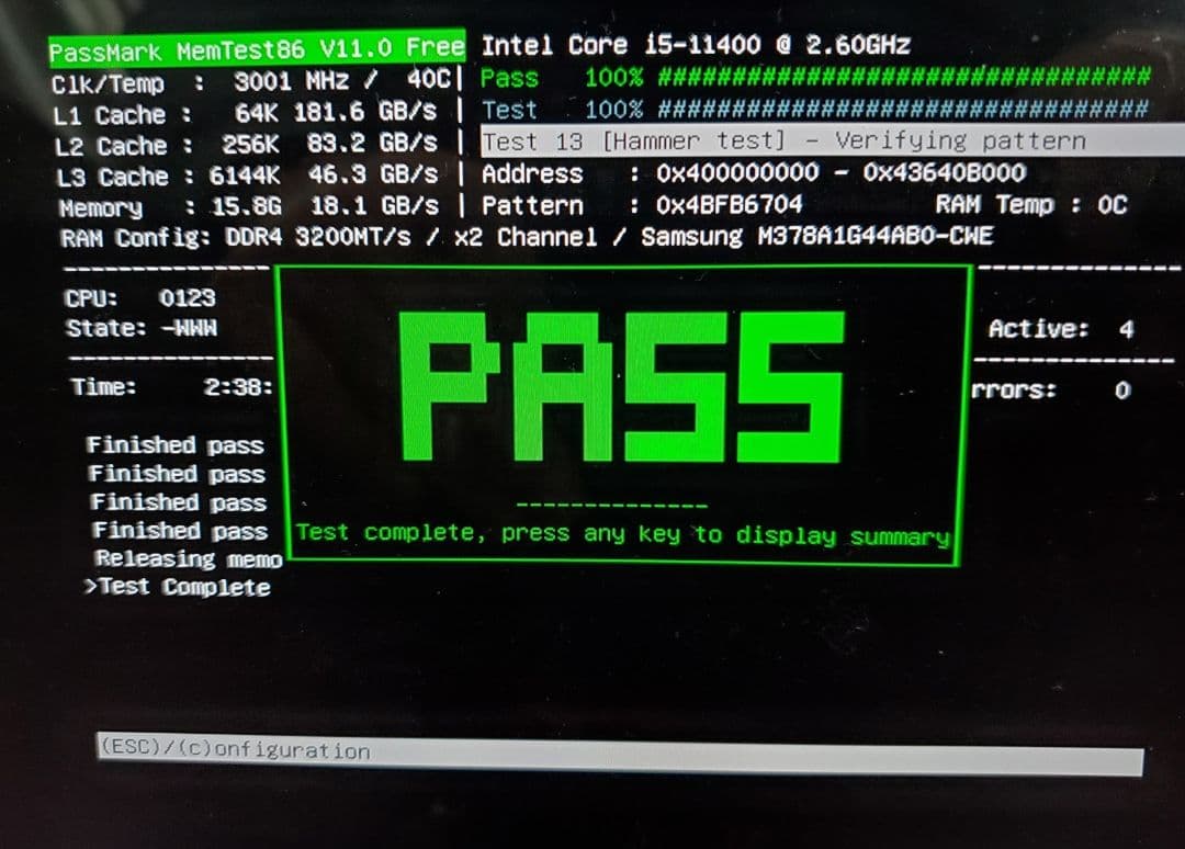 Samsung DDR4 3200MHz 16GB メモリ