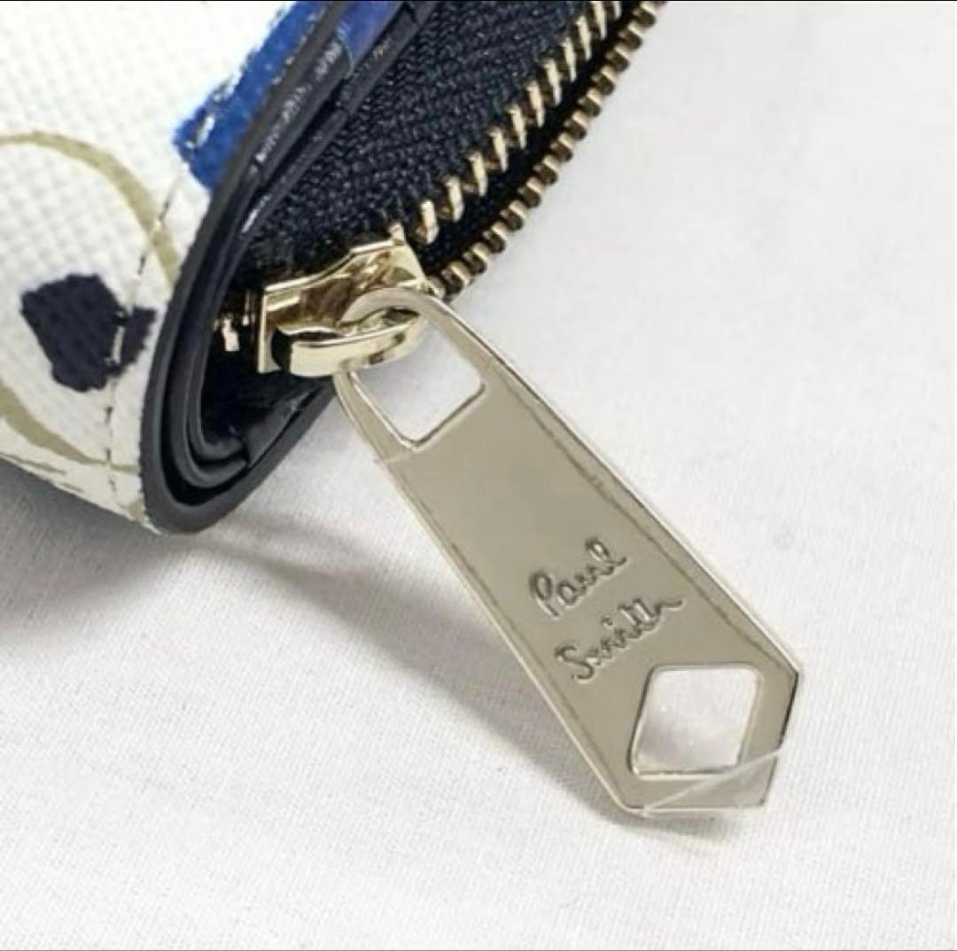 新品箱付き【ポールスミス】ラッキーフローラル ラウンドファスナー 二つ折財布