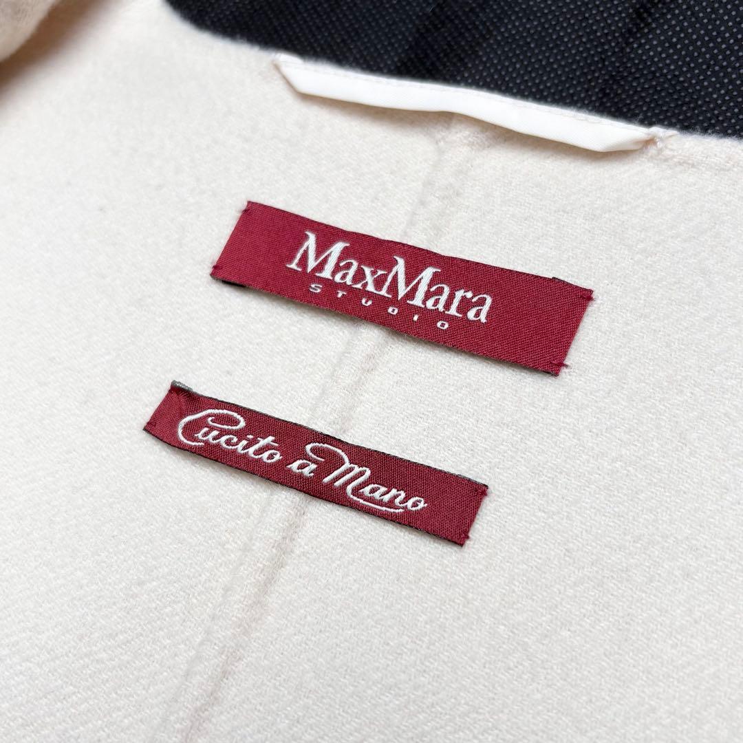 マックスマーラ クチートアマーノ ダブルフェイス カシミヤ混ロングコート 薄手