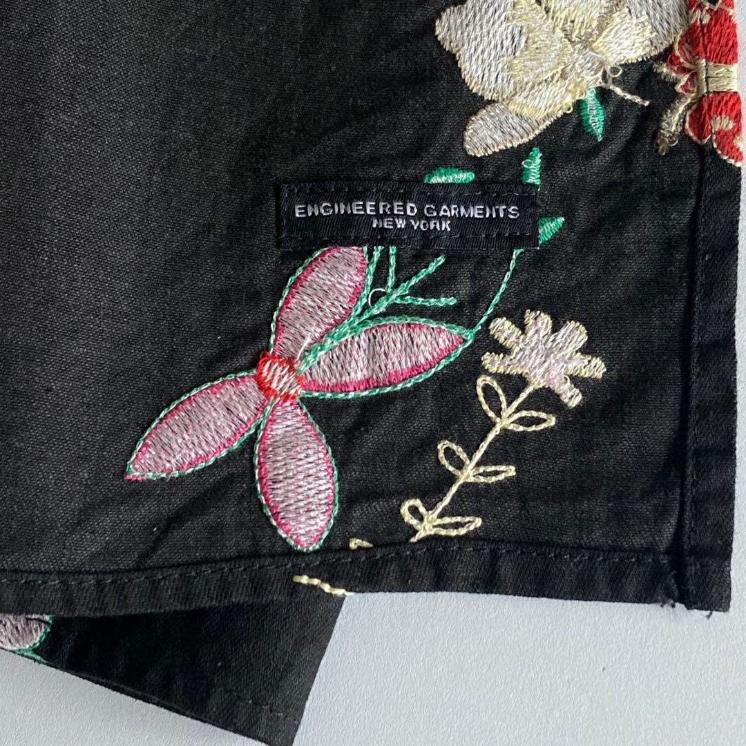 新品 エンジニアードガーメンツ ボタンショール 花柄刺繍 ネペンテス ニードルズ